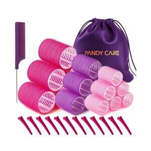 PANDY CARE Self Grip Roller Set 3Sizes- 32 Rollers, bag, Clips‎ and Comb! NIB